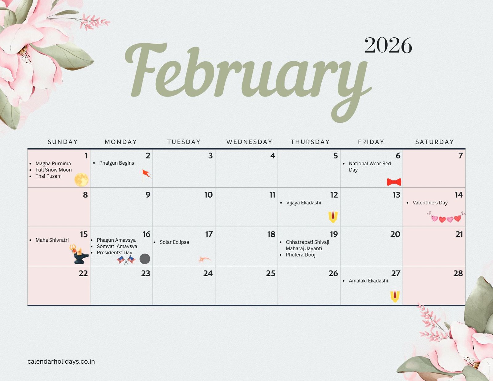 February 2026 Hindu Calendar